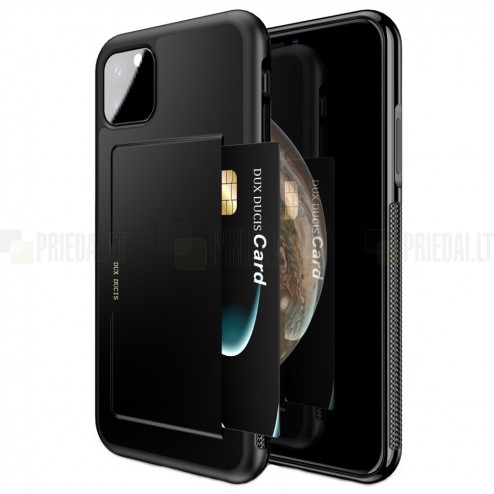 Apple iPhone 11 Pro „Dux Ducis“ Pocard melns silikons apvalks