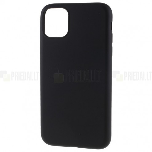 Apple iPhone 11 Pro melns cieta silikona TPU pasaulē planākais apvalks