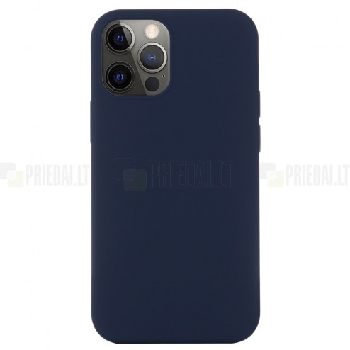 Apple iPhone 12 un Apple iPhone 12 Pro „Shell“ MagSafe cieta silikona (TPU) zils apvalks