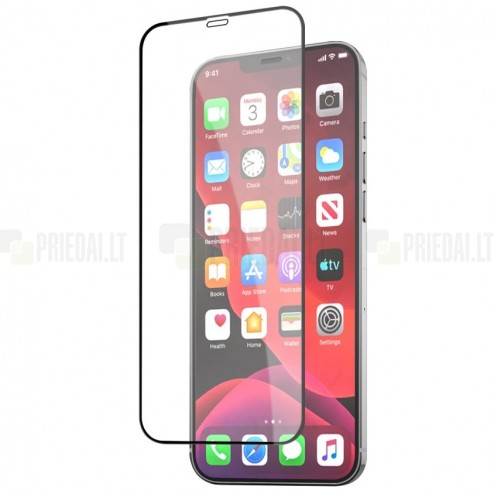 Apple iPhone 12 Pro Max Mocolo 2.5D Tempered Glass melns ekrāna aizsargstikls