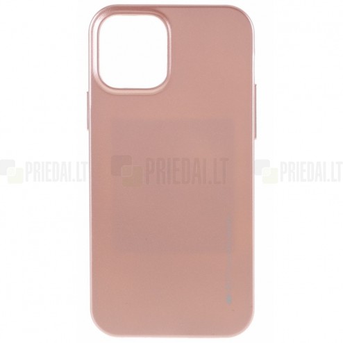 Apple iPhone 12 (12 Pro) Mercury gaiši rozs cieta silikona (TPU) apvalks