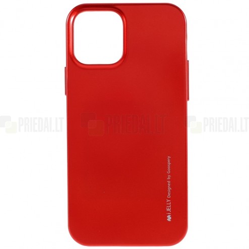 Apple iPhone 12 (12 Pro) Mercury sarkans cieta silikona (TPU) apvalks
