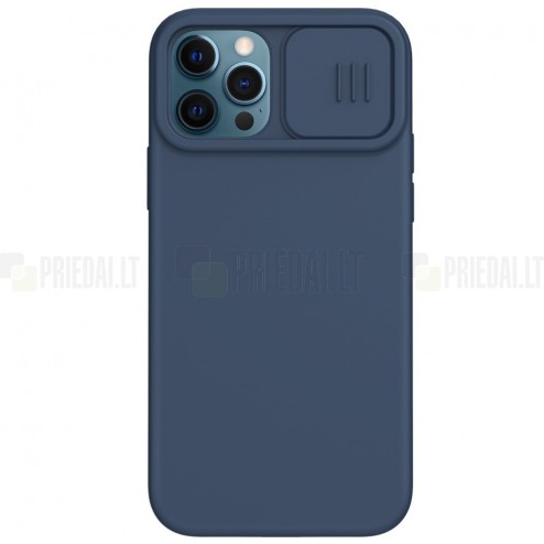Apple iPhone 12 (12 Pro) „Nillkin“ CamShield MagSafe tumši zils apvalks