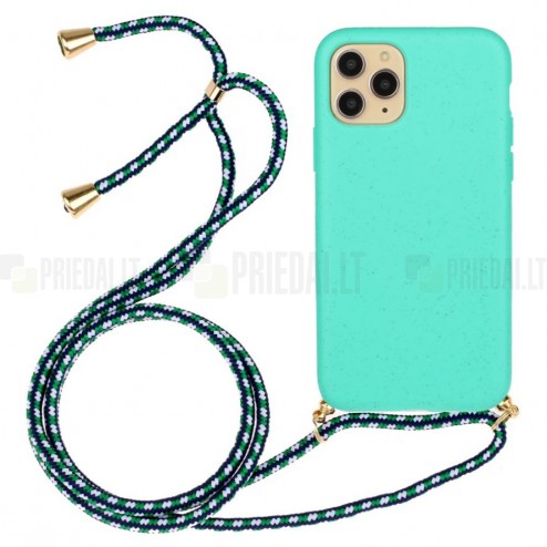 Apple iPhone 12 (12 Pro) Strap cieta silikona (TPU) piparmētru apvalks