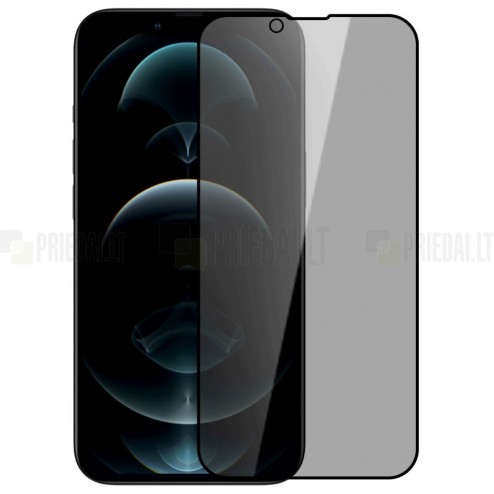 Apple iPhone 14, 13 (13 Pro) Nillkin Tempered Glass privāta melns ekrāna aizsargstikls