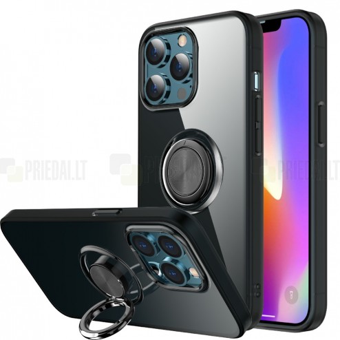 Apple iPhone 13 Pro „Sheet“ Kickstand (TPU) melns apvalks