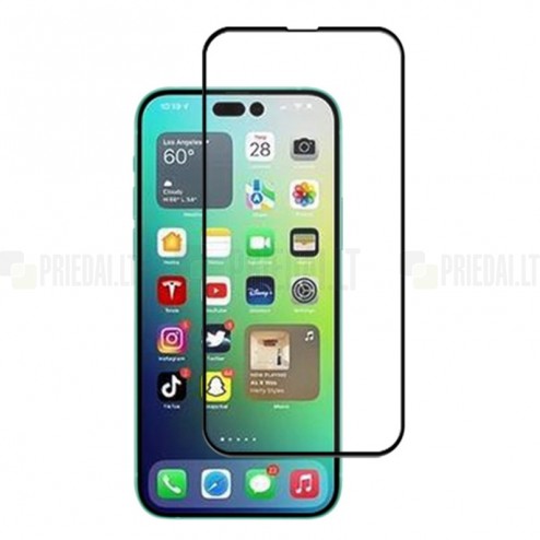 Apple iPhone 14 Pro Max Mocolo 2.5D Tempered Glass melns ekrāna aizsargstikls
