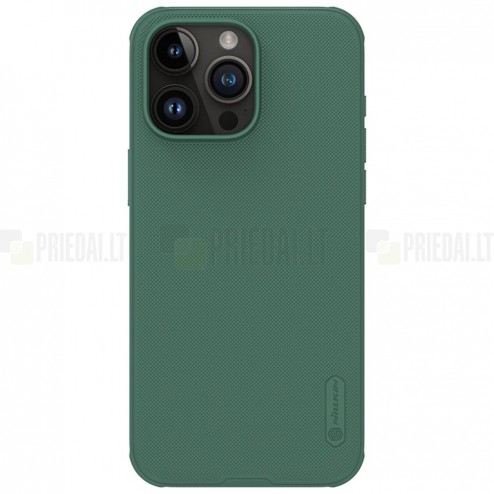 Apple iPhone 15 Pro Max „Nillkin“ Frosted Shield Pro zaļš vāciņš, apvalks