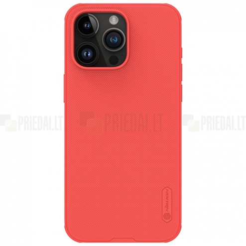 Apple iPhone 15 Pro „Nillkin“ Frosted Shield Pro sarkans vāciņš, apvalks