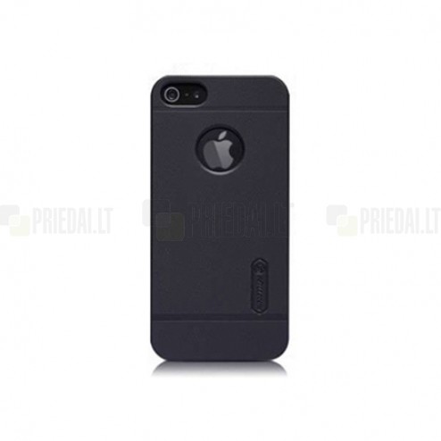 Apple iPhone 5S Nillkin Frosted Shield melns plastmasas futrālis