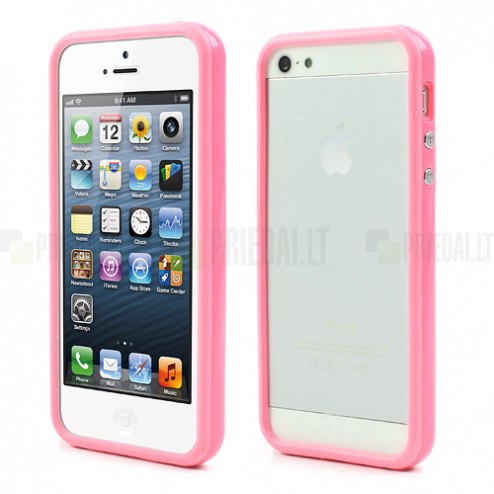 Apple iPhone 5 / 5S klasiskais rozs cieta silikona rāmis (sānu apmale, bamperis)