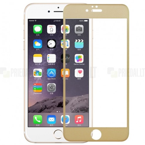 Apple iPhone 6 un Apple iPhone 6S 3D Rewan Tempered Glass zelta ekrāna aizsargstikls