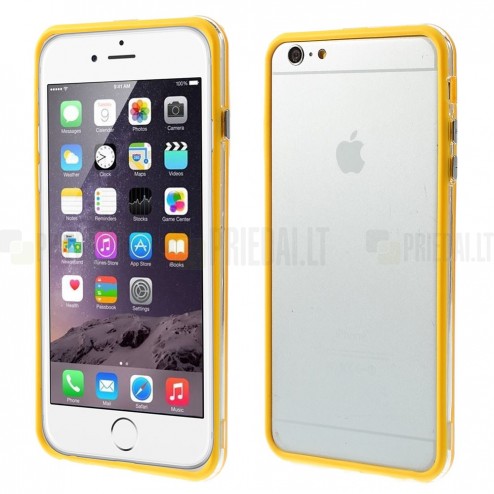 Apple iPhone 6 Plus (6s Plus) dzidrs, caurspīdīgs rāmis (sānu apmale, bamperis) - dzeltens