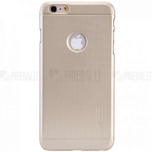 Apple iPhone 6 Plus (6s Plus) Nillkin Frosted Shield zelta plastmasas apvalks + ekrāna aizsargplēve