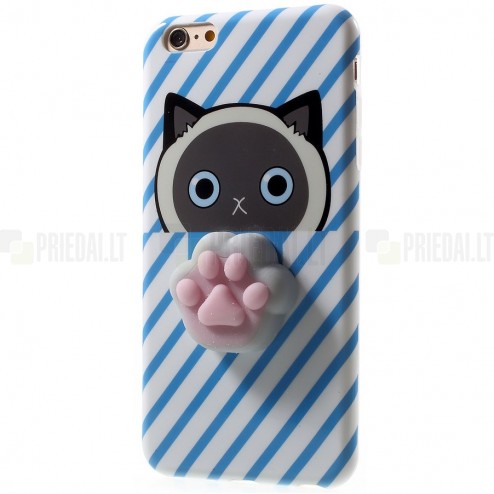 Apple iPhone 6 (6s) „Squezy“ Pėdutė cieta silikona (TPU) zils apvalks
