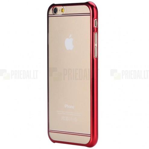 Apple iPhone 6S Rock Neon dzidrs (caurspīdīgs) sarkans plastmasas apvalks