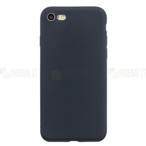 Apple iPhone 7 (iPhone 8) melns cieta silikona TPU apvalks