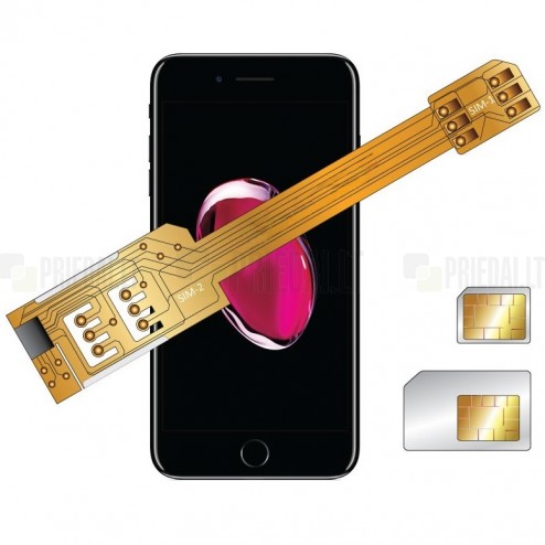 Apple iPhone 7 Plus „X-Twin“ Dual SIM adapteris / vacins.lv