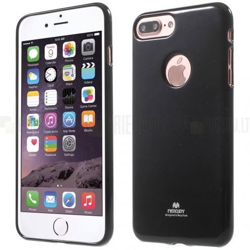 Apple iPhone 7 Plus (iPhone 8 Plus) Mercury melns cieta silikona (TPU) apvalks