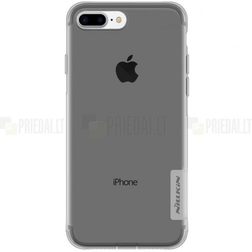 Apple iPhone 7 Plus (iPhone 8 Plus) Nillkin Nature dzidrs (caurspīdīgs) silikona pelēks apvalks