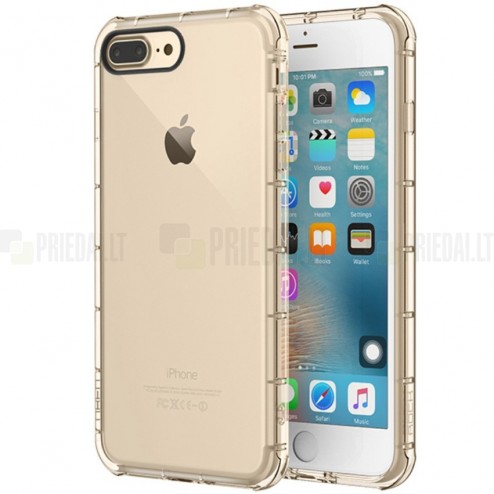 Apple iPhone 7 Plus (iPhone 8 Plus) Rock Fence dzidrs (caurspīdīgs) zelta TPU apvalks