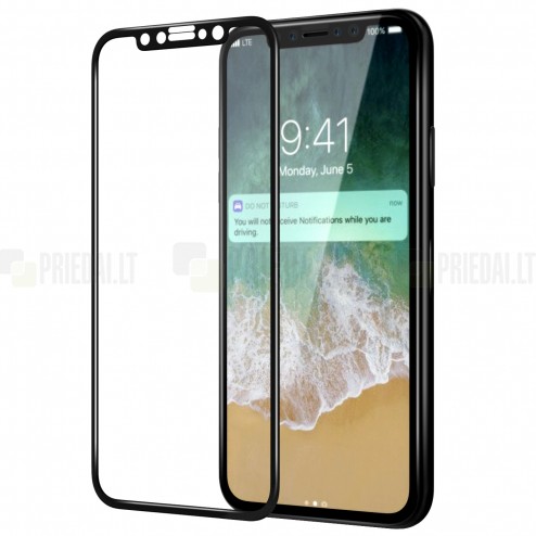 Apple iPhone X (iPhone Xs, 11 Pro) Nillkin CP Tempered Glass melns ekrāna aizsargstikls