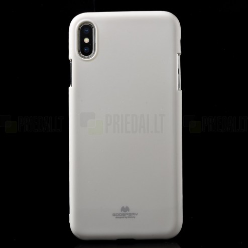Apple iPhone Xs Max Mercury balts cieta silikona (TPU) apvalks
