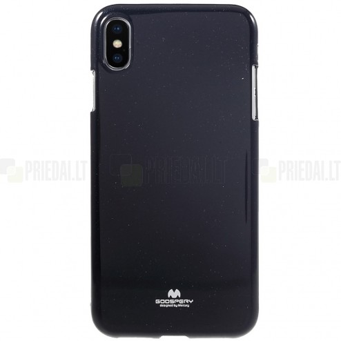 Apple iPhone Xs Max Mercury melns cieta silikona (TPU) apvalks