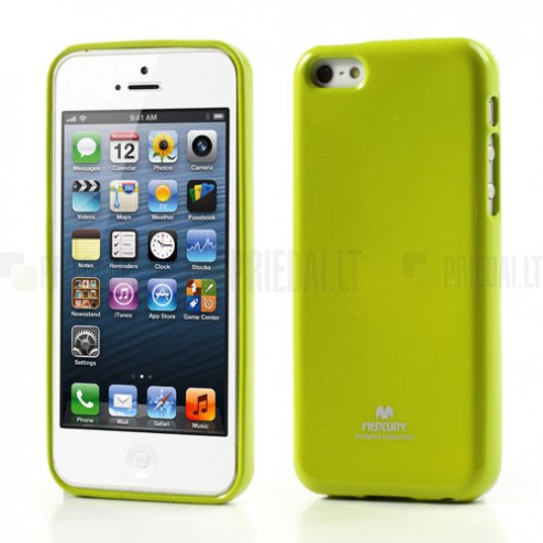 Apple iPhone 5C Mercury Color zaļš cieta silikona (TPU) futrālis