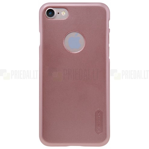 Apple iPhone 7 (iPhone 8) Nillkin Frosted Shield rozs plastmasas futrālis + ekrāna aizsargplēve