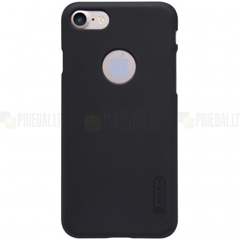Apple iPhone 7 (iPhone 8) Nillkin Frosted Shield melns plastmasas apvalks