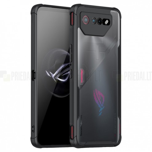 Asus ROG Phone 6 5G (Rog Phone 7) „Armor“ dzidrs apmales melnā krāsā apvalks