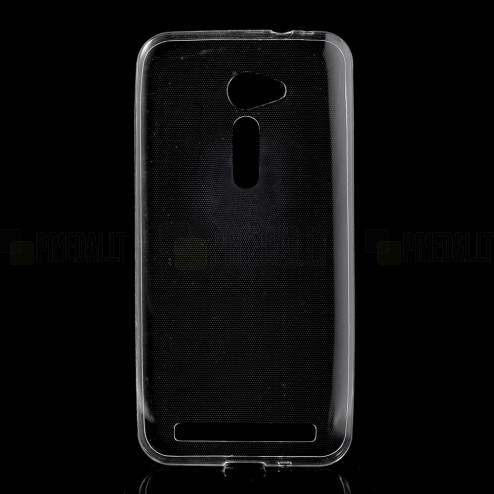 Asus Zenfone 2 5.0 (ZE500CL) dzidrs (caurspīdīgs) cieta silikona TPU pasaulē planākais apvalks