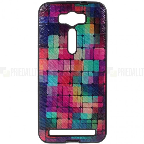 Asus Zenfone 2 Laser 5.0 (ZE500KL, ZE500KG) krāsains cieta silikona apvalks - mozaīkas