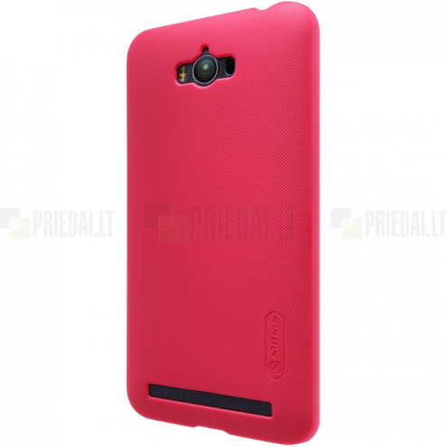 Asus Zenfone Max (ZC550KL) Nillkin Frosted Shield sarkans plastmasas apvalks + ekrāna aizsargplēve