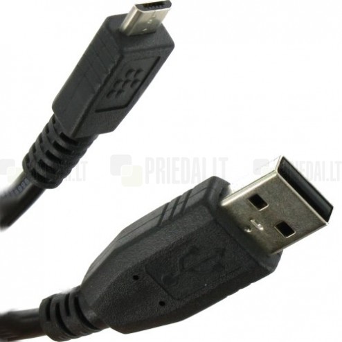 BlackBerry micro usb juodas laidas 1 m. (originalus) ASY-48415-001