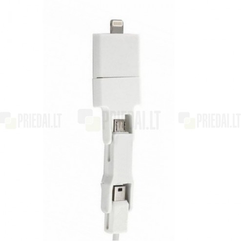 „Bottari“ balts vads (micro USB, nini USB, 30-pin un Lightning)