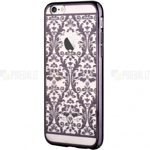 Apple iPhone 6S Plus elegants Devia Crystal Baroque Swarovski dzidrs (caurspīdīgs) melns plastmasas apvalks ar kristāliem