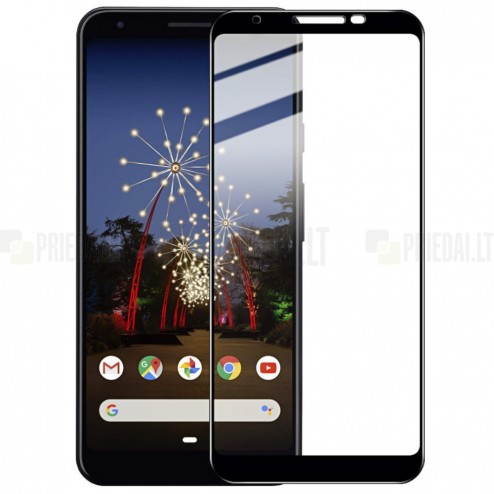 Google Pixel 3A „Imak“ Tempered Glass melns ekrāna aizsargstikls