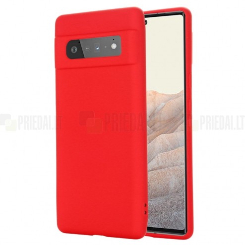Google Pixel 6 Pro Shell cieta silikona (TPU) apvalks - sarkans