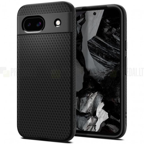Apple iPhone 15 Pro „Spigen“ Liquid Air melns cieta silikona apvalks