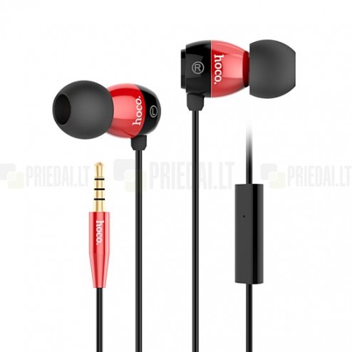 „HOCO“ EPM01 ausīs ieliekamās sarkanā krasā austiņas