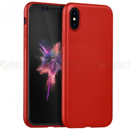 Apple iPhone X (iPhone Xs) HOCO Pure sarkans plastmasas apvalks