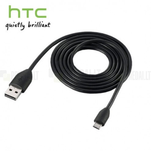 HTC DC-M600 micro usb melns vads 1,2 m. (origināls)