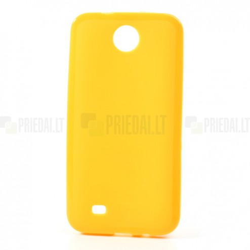 HTC Desire 300 Jelly Case dzeltens cieta silikona (TPU) futrālis