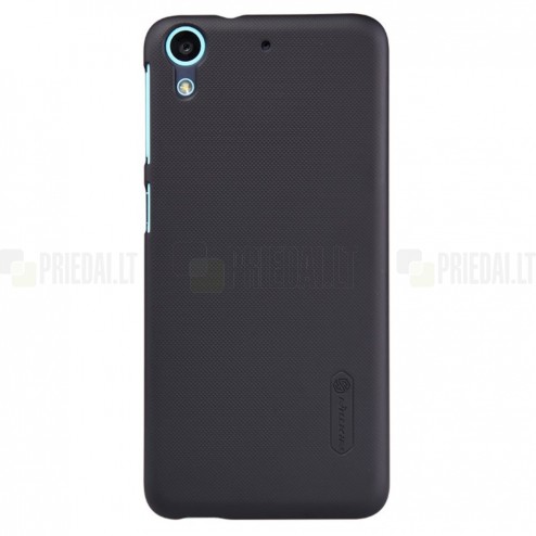 HTC Desire 626 Nillkin Frosted Shield melns plastmasas apvalks + ekrāna aizsargplēve