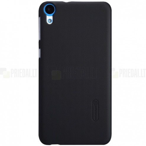 HTC Desire 820 Nillkin Frosted Shield melns plastmasas apvalks + ekrāna aizsargplēve