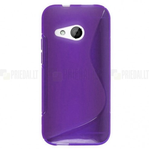 HTC One mini 2 (HTC One M8 mini) „S-Line“ cieta silikona (TPU) violeta apvalks