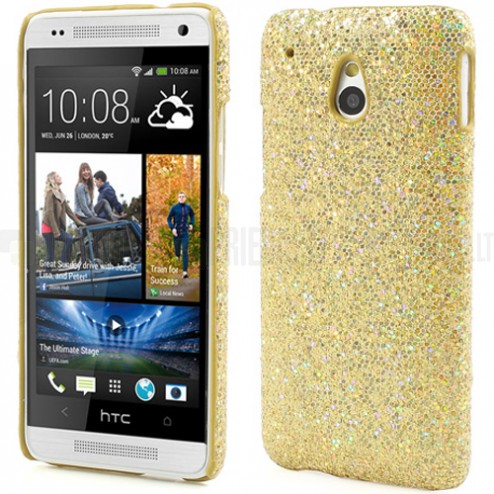 HTC One mini spīdīgs zelts apvalks
