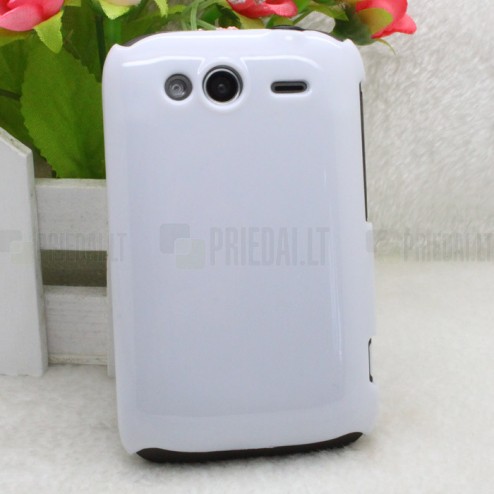 HTC Wildfire S plastmasas balts futrālis